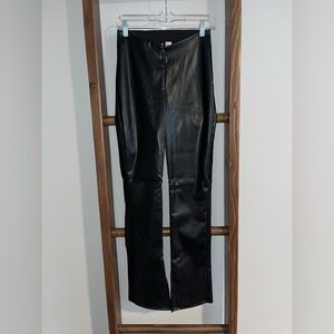black leather pants